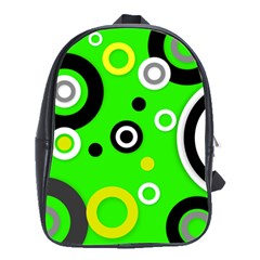 Florescent Green Yellow Abstract  School Bags(large)  by OCDesignss