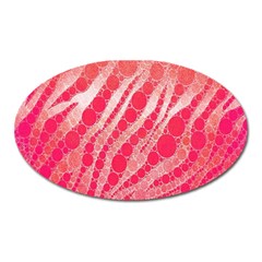 Florescent Pink Zebra Pattern  Oval Magnet by OCDesignss