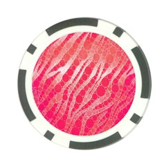 Florescent Pink Zebra Pattern  Poker Chip Card Guards by OCDesignss