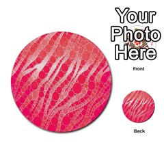 Florescent Pink Zebra Pattern  Multi-purpose Cards (round)  by OCDesignss