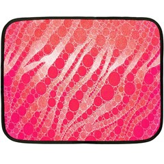 Florescent Pink Zebra Pattern  Fleece Blanket (mini) by OCDesignss