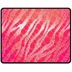 Florescent Pink Zebra Pattern  Fleece Blanket (medium)  by OCDesignss