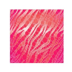 Florescent Pink Zebra Pattern  Small Satin Scarf (square)  by OCDesignss