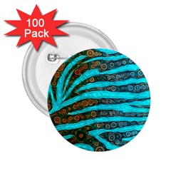 Turquoise Blue Zebra Abstract  2 25  Buttons (100 Pack)  by OCDesignss