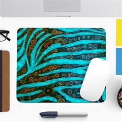 Turquoise Blue Zebra Abstract  Large Mousepads by OCDesignss