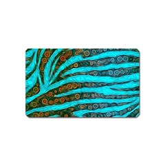 Turquoise Blue Zebra Abstract  Magnet (name Card) by OCDesignss