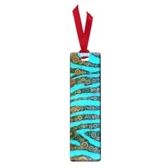 Turquoise Blue Zebra Abstract  Small Book Marks by OCDesignss