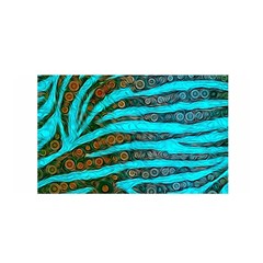 Turquoise Blue Zebra Abstract  Satin Wrap by OCDesignss