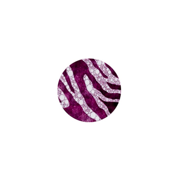 Purple Zebra Print Bling Pattern  1  Mini Buttons