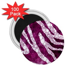 Purple Zebra Print Bling Pattern  2 25  Magnets (100 Pack)  by OCDesignss