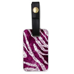 Purple Zebra Print Bling Pattern  Luggage Tags (one Side)  by OCDesignss