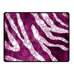 Purple Zebra Print Bling Pattern  Double Sided Fleece Blanket (small)  by OCDesignss