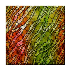 Orange Green Zebra Bling Pattern  Tile Coasters by OCDesignss