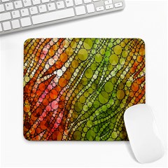 Orange Green Zebra Bling Pattern  Large Mousepads by OCDesignss