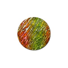 Orange Green Zebra Bling Pattern  Golf Ball Marker (10 Pack) by OCDesignss