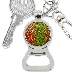 Orange Green Zebra Bling Pattern  Bottle Opener Key Chains by OCDesignss