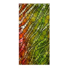 Orange Green Zebra Bling Pattern  Shower Curtain 36  X 72  (stall)  by OCDesignss