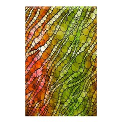 Orange Green Zebra Bling Pattern  Shower Curtain 48  X 72  (small)  by OCDesignss