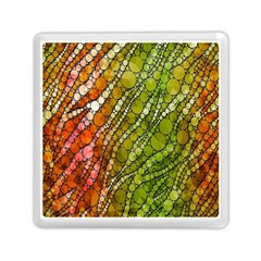 Orange Green Zebra Bling Pattern  Memory Card Reader (square)  by OCDesignss