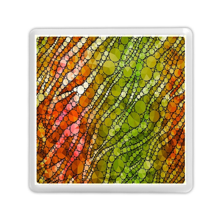 Orange Green Zebra Bling Pattern  Memory Card Reader (Square) 