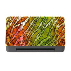 Orange Green Zebra Bling Pattern  Memory Card Reader With Cf by OCDesignss