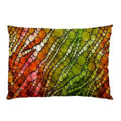 Orange Green Zebra Bling Pattern  Pillow Cases (two Sides) by OCDesignss