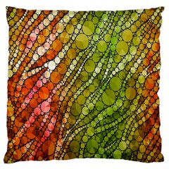 Orange Green Zebra Bling Pattern  Standard Flano Cushion Cases (two Sides)  by OCDesignss