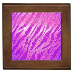 Florescent Pink Zebra Pattern  Framed Tiles by OCDesignss