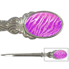 Florescent Pink Zebra Pattern  Letter Openers by OCDesignss