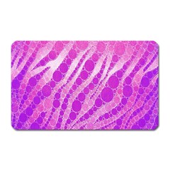 Florescent Pink Zebra Pattern  Magnet (rectangular) by OCDesignss