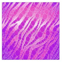 Florescent Pink Zebra Pattern  Large Satin Scarf (square) by OCDesignss