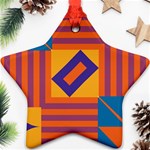 Shapes and stripes symmetric design Ornament (Star) Front