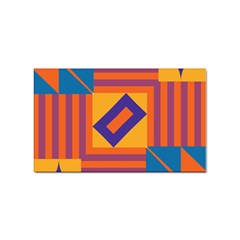 Shapes And Stripes Symmetric Design Sticker (rectangular)