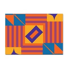 Shapes And Stripes Symmetric Design Sticker A4 (10 Pack)