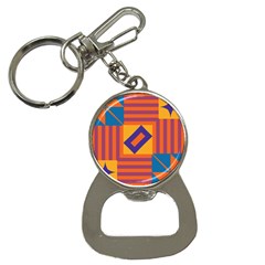 Shapes And Stripes Symmetric Design Bottle Opener Key Chain by LalyLauraFLM