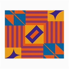 Shapes And Stripes Symmetric Design Small Glasses Cloth (2 Sides) by LalyLauraFLM