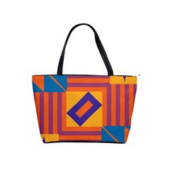 Shapes And Stripes Symmetric Design Classic Shoulder Handbag by LalyLauraFLM