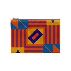 Shapes And Stripes Symmetric Design Cosmetic Bag (medium) by LalyLauraFLM