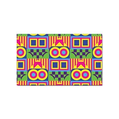 Colorful Shapes In Rhombus Pattern Sticker Rectangular (100 Pack)