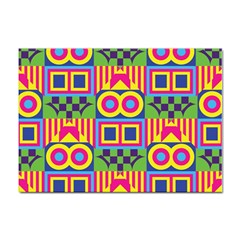 Colorful Shapes In Rhombus Pattern Sticker A4 (100 Pack)