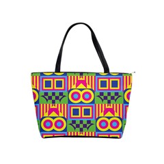 Colorful Shapes In Rhombus Pattern Classic Shoulder Handbag by LalyLauraFLM