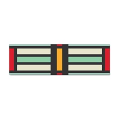 Mirrored Rectangles In Retro Colors Sticker (bumper)