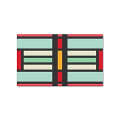 Mirrored Rectangles In Retro Colors Sticker Rectangular (10 Pack)