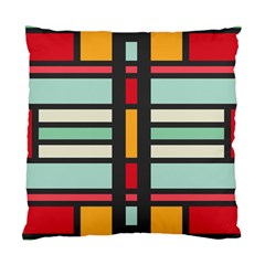 Mirrored Rectangles In Retro Colors Standard Cushion Case (two Sides) by LalyLauraFLM