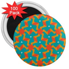 Sun Pattern 3  Magnet (100 Pack) by LalyLauraFLM