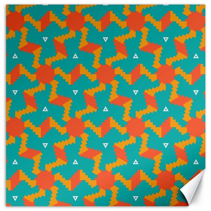 Sun pattern Canvas 16  x 16 