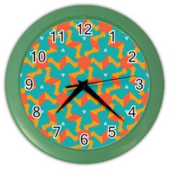 Sun Pattern Color Wall Clock by LalyLauraFLM