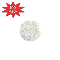 Green Vegetables 1  Mini Magnets (100 Pack)  by Famous