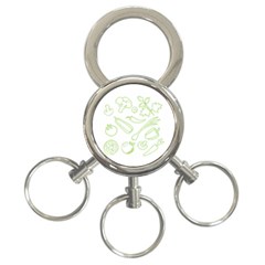 Green Vegetables 3-ring Key Chains