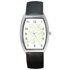 Green Vegetables Barrel Metal Watches by Famous